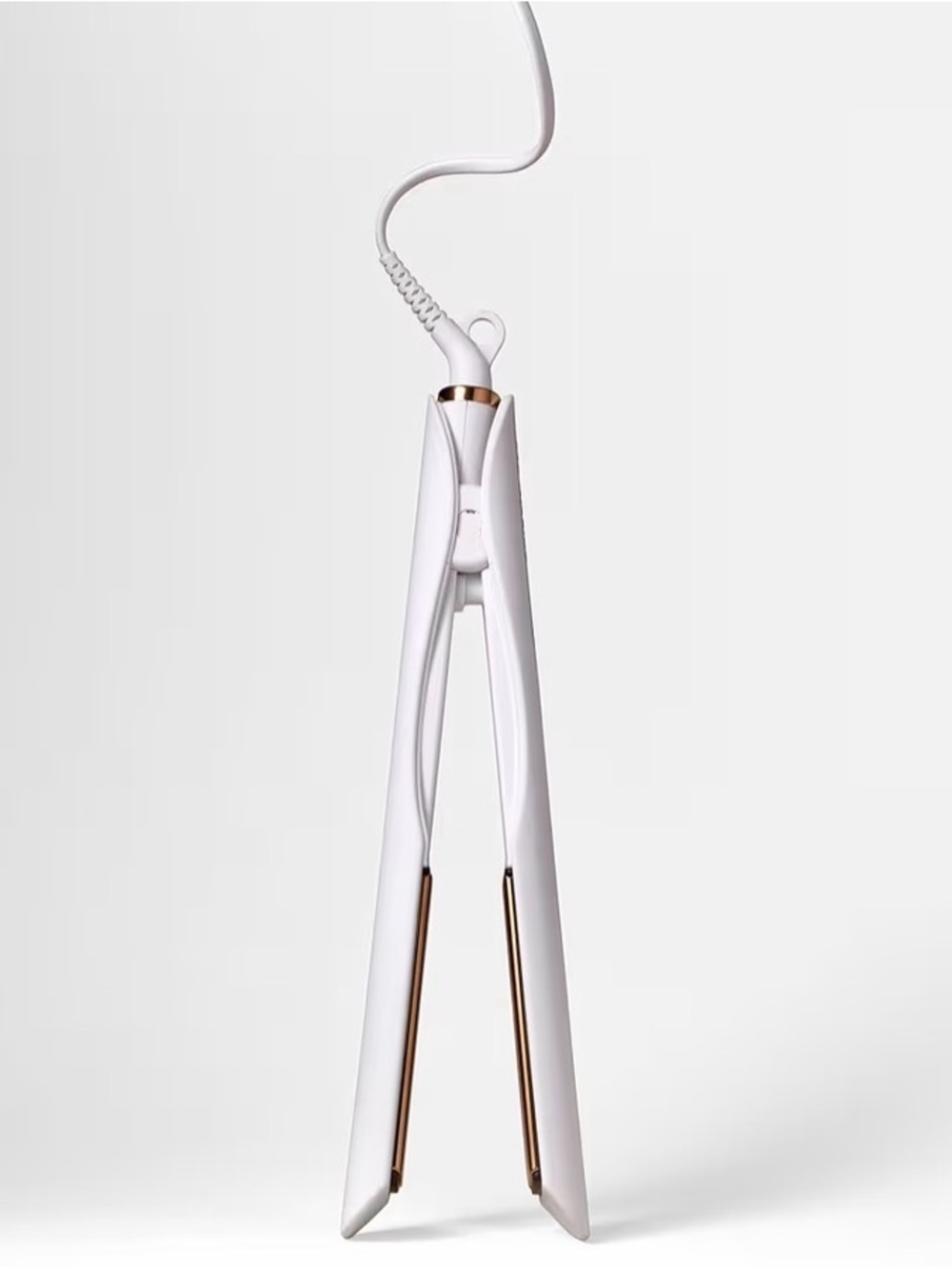 White Hair Straightener with Rose Gold Accents - Unbranded